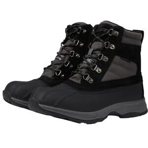 Propet Mens Cortland Boots US 12 XW EU 45.5 Black Canvas Waterproof NIB